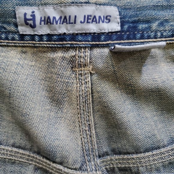 Hamali Green/Blue Straight Jeans SZ 40 X 32 - Picture 4 of 10